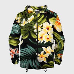 Ветровка с капюшоном мужская Vanguard floral composition Summer, цвет: 3D-черный