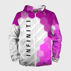 Ветровка с капюшоном мужская Infiniti Pro Racing, цвет: 3D-белый