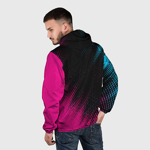 Мужская ветровка Citroen - Neon Gradient / 3D-Черный – фото 4