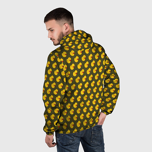 Мужская ветровка Ути Коричнево-зелёный / 3D-Белый – фото 4