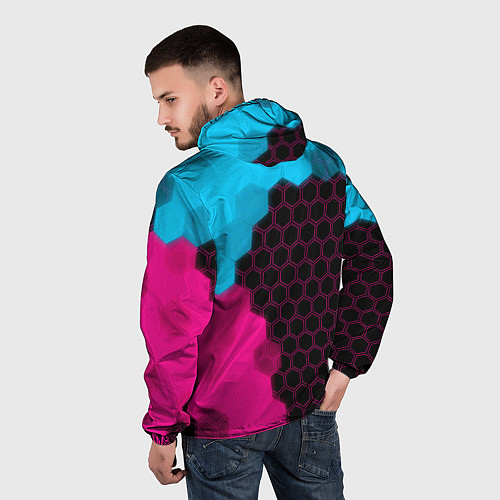 Мужская ветровка Counter Strike - neon gradient: по-вертикали / 3D-Черный – фото 4