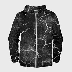 Ветровка с капюшоном мужская Трещины инверсия, цвет: 3D-белый