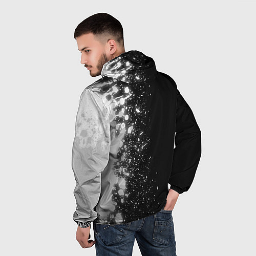 Мужская ветровка Воспитатель из России и герб РФ: по-вертикали / 3D-Черный – фото 4