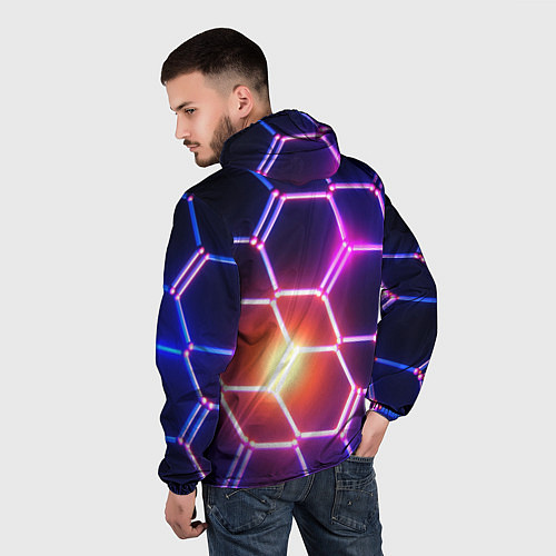 Мужская ветровка Магическая неоновая броня / 3D-Белый – фото 4