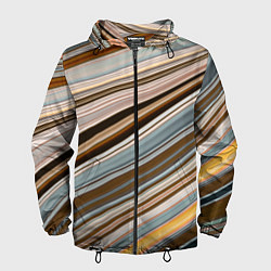 Мужская ветровка Colored wavy lines