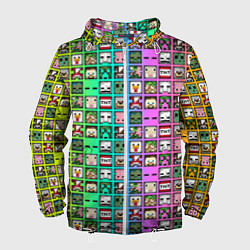 Мужская ветровка Minecraft characters neon