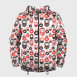 Мужская ветровка Матрёшка и цветы