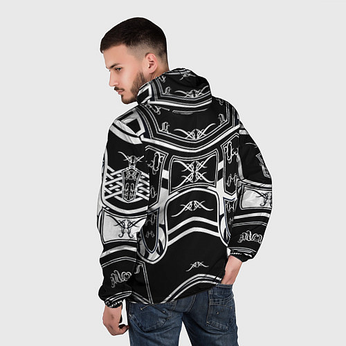 Мужская ветровка ЧБ рыцарь / 3D-Черный – фото 4