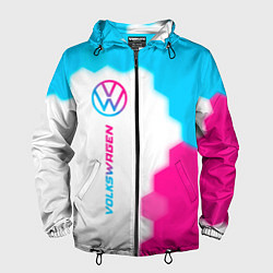 Мужская ветровка Volkswagen neon gradient style: по-вертикали