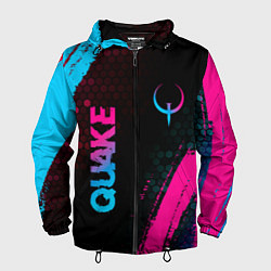 Мужская ветровка Quake - neon gradient: надпись, символ