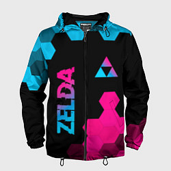 Мужская ветровка Zelda - neon gradient: надпись, символ