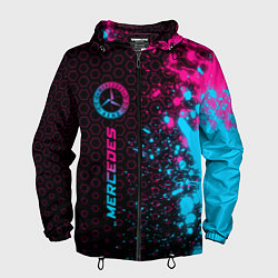 Мужская ветровка Mercedes - neon gradient: по-вертикали