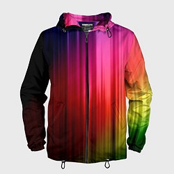 Ветровка с капюшоном мужская Цветной спектр, цвет: 3D-черный