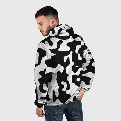Мужская ветровка Камуфляж Cowskin крупный / 3D-Белый – фото 4