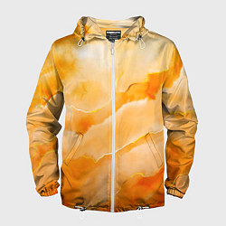 Ветровка с капюшоном мужская Оранжевое настроение, цвет: 3D-белый