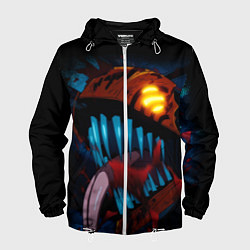 Ветровка с капюшоном мужская Ярость человека бензопилы - Дэнджи, цвет: 3D-белый