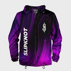 Ветровка с капюшоном мужская Slipknot violet plasma, цвет: 3D-черный
