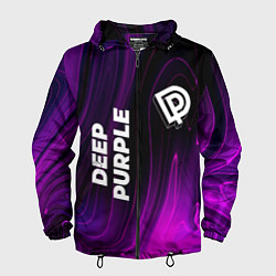 Ветровка с капюшоном мужская Deep Purple violet plasma, цвет: 3D-черный