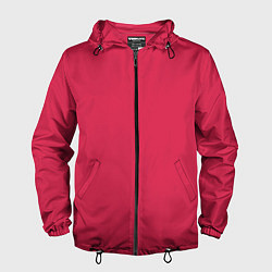 Ветровка с капюшоном мужская Viva magenta pantone textile cotton, цвет: 3D-черный