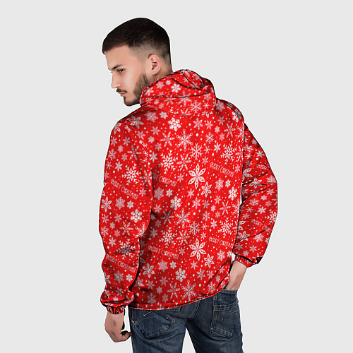 Мужская ветровка Merry christmas new year / 3D-Белый – фото 4