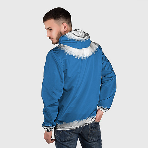 Мужская ветровка Снегурка с косами / 3D-Белый – фото 4