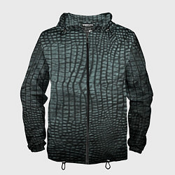 Ветровка с капюшоном мужская Кожа крокодила - fashion, цвет: 3D-черный
