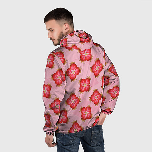 Мужская ветровка Красный фрукт / 3D-Черный – фото 4