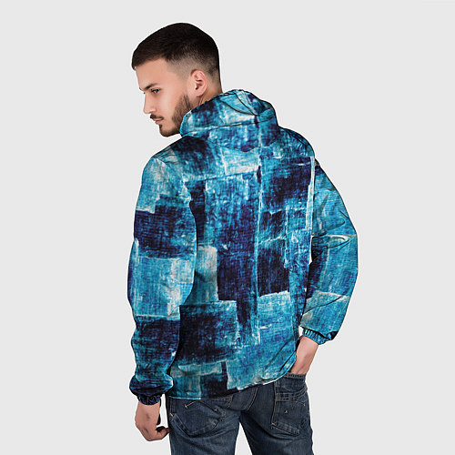 Мужская ветровка Куски льда / 3D-Белый – фото 4