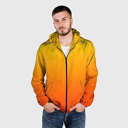 Ветровка с капюшоном мужская Жаркий день, цвет: 3D-черный — фото 2