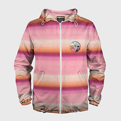 Ветровка с капюшоном мужская Энид Синклер с Уэнсдей Аддамс - текстура свитера, цвет: 3D-белый