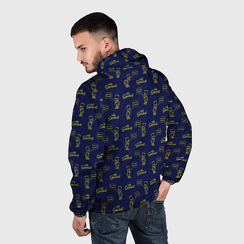 Мужская ветровка Bart pattern Eat my shorts / 3D-Белый – фото 4