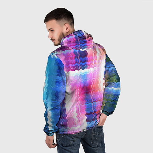 Мужская ветровка Абстрактные линии сайфай / 3D-Черный – фото 4