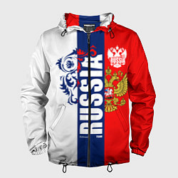 Мужская ветровка Russia national team: white blue red