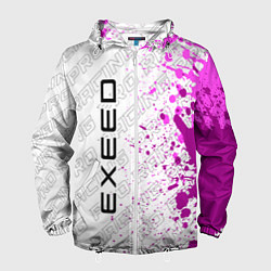 Ветровка с капюшоном мужская Exeed pro racing: по-вертикали, цвет: 3D-белый