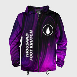 Ветровка с капюшоном мужская Thousand Foot Krutch violet plasma, цвет: 3D-черный