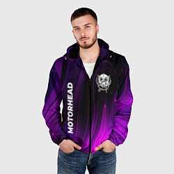 Ветровка с капюшоном мужская Motorhead violet plasma, цвет: 3D-черный — фото 2
