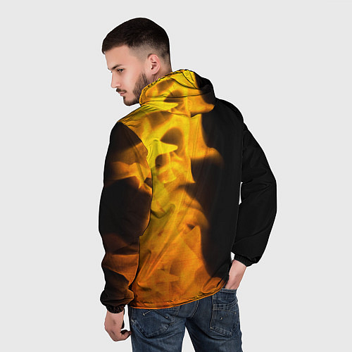 Мужская ветровка Exeed - gold gradient: по-вертикали / 3D-Черный – фото 4