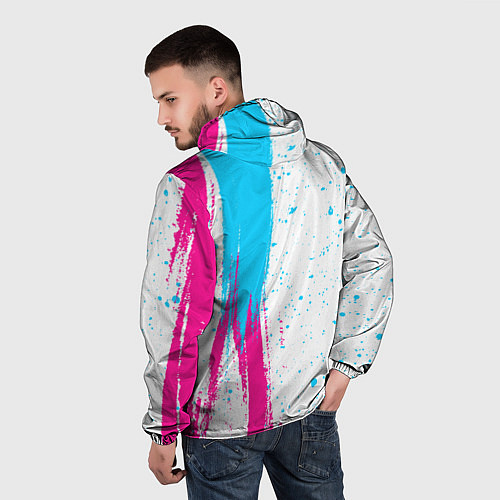 Мужская ветровка Black Butler neon gradient style: по-вертикали / 3D-Черный – фото 4