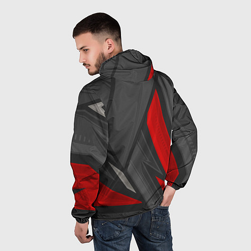 Мужская ветровка Tesla sports racing / 3D-Черный – фото 4