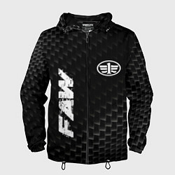 Ветровка с капюшоном мужская FAW карбоновый фон, цвет: 3D-черный