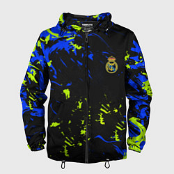Ветровка с капюшоном мужская Реал Мадрид фк, цвет: 3D-черный