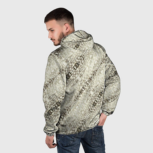 Мужская ветровка Жемчужная россыпь / 3D-Белый – фото 4