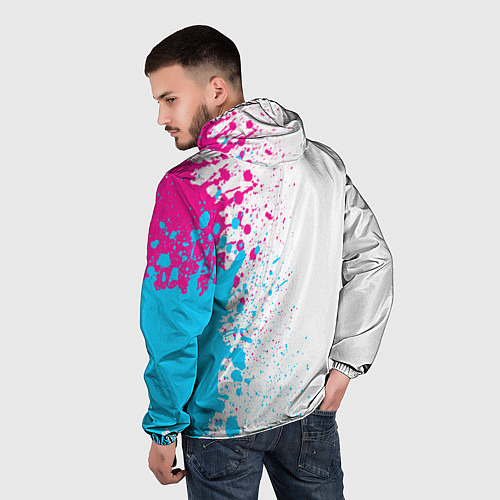 Мужская ветровка Twenty One Pilots neon gradient style: по-вертикал / 3D-Черный – фото 4