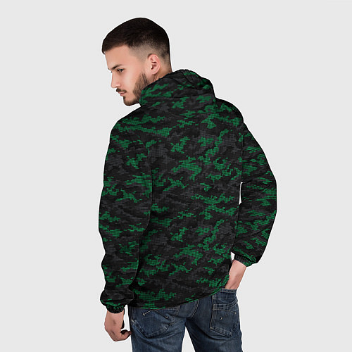 Мужская ветровка Точечный камуфляжный узор Spot camouflage pattern / 3D-Белый – фото 4