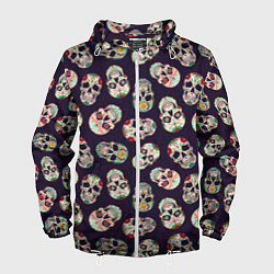 Мужская ветровка Узор с черепами Pattern with skulls