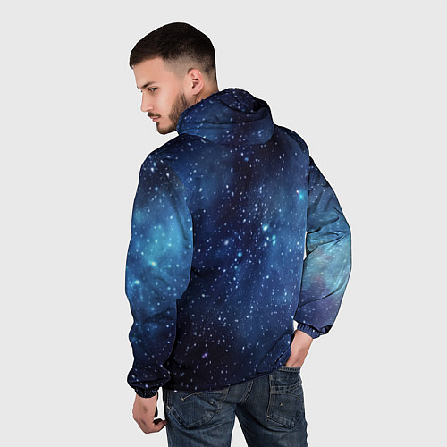 Мужская ветровка Звездное небо - нейросеть / 3D-Белый – фото 4