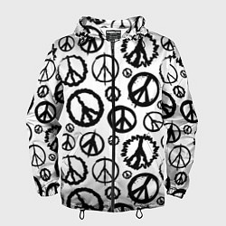 Мужская ветровка Many peace logo