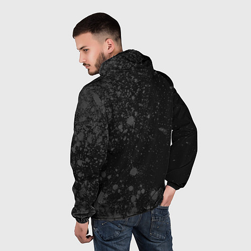 Мужская ветровка Akame ga Kill glitch на темном фоне: по-вертикали / 3D-Черный – фото 4