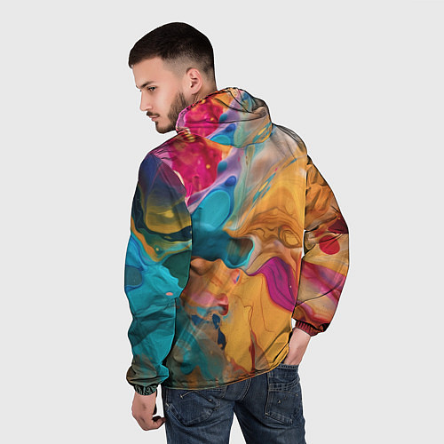 Мужская ветровка Roblox Logo Color / 3D-Белый – фото 4