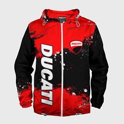 Мужская ветровка Ducati - красная униформа с красками